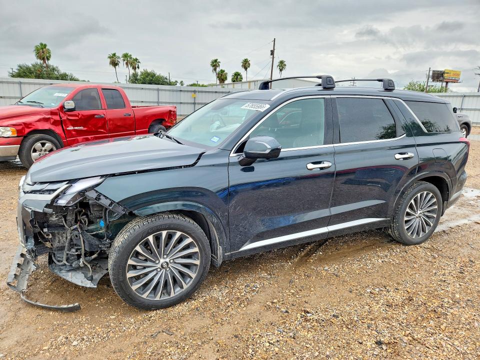 2023 Hyundai Palisade VIN KM8R7DGE2PU631648 COPART salvage auction — FRONT END, Tx - Salvage Vehicle Title, sold $12,300 on 2026-08-19 (photo 1)