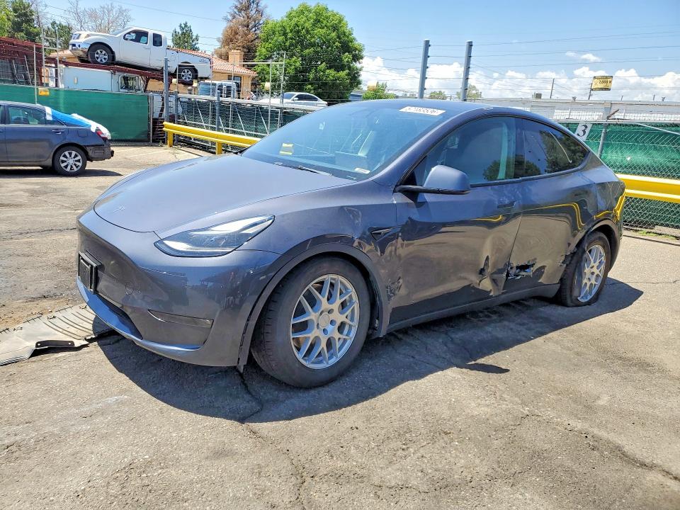 2023 Tesla Model y VIN 7SAYGAEE4PF595636 COPART salvage auction — FRONT END, Co - Public - Salvage Title, sold $300 on 2026-07-30 (photo 1)