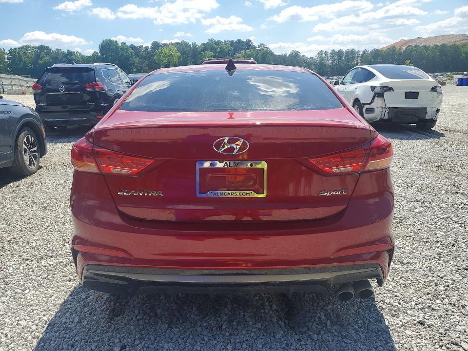 2018 Hyundai Elantra VIN KMHD04LB7JU591343 COPART salvage auction — MINOR DENT/SCRATCHES, Ga - Cert Of Title-Salvage, sold $2,600 on 2026-07-06 (photo 6)