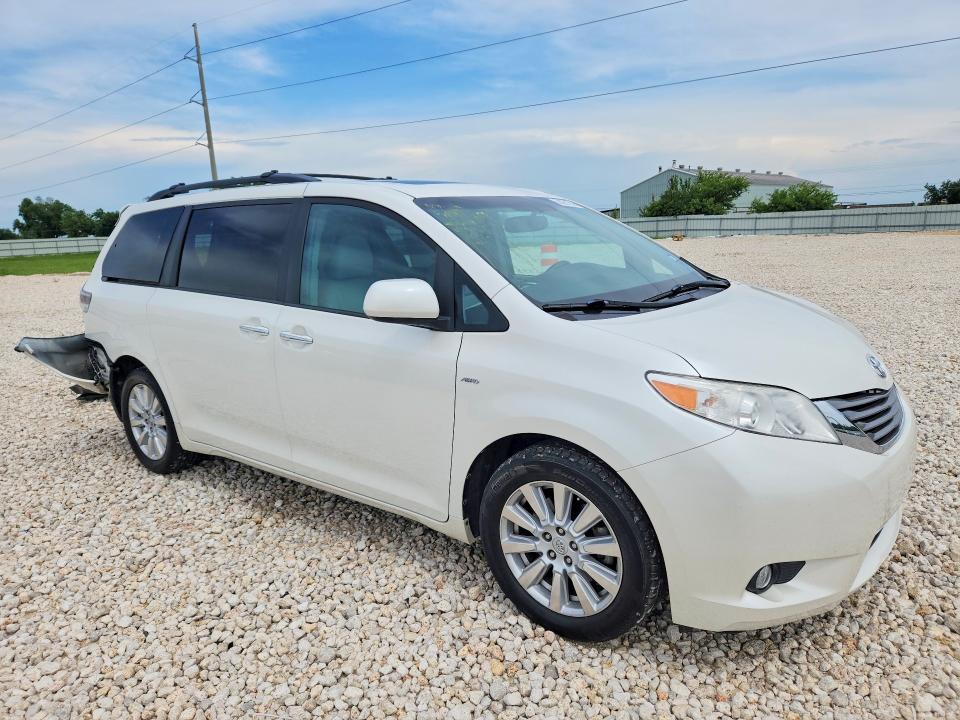 2017 Toyota Sienna VIN 5TDDZ3DC9HS169827 COPART salvage auction — REAR END, Tx - Salvage Vehicle Title, sold $2,150 on 2026-07-09 (photo 4)