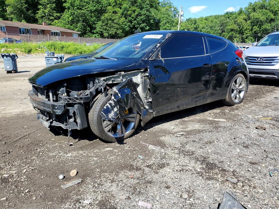 2012 Hyundai Veloster VIN KMHTC6AD8CU071531 COPART salvage auction — FRONT END, Md - Cert Of Salvage > 75% Damage, sold $400 on 2026-07-02 (photo 1)