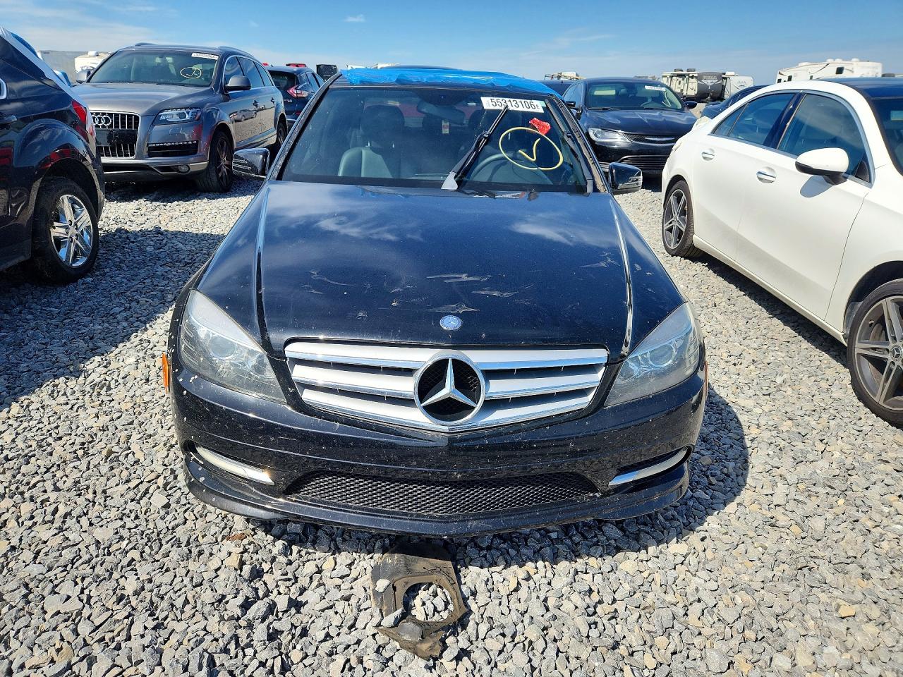 2011 Mercedes-Benz C-Class VIN WDDGF5EBXBA522173 COPART salvage auction — Side, KY - CERT OF TITLE-SALVAGE, sold $350 on 2026-07-02 (photo 5)