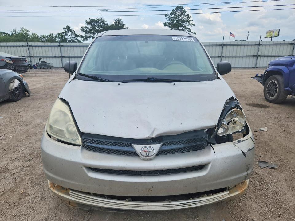 2004 Toyota Sienna VIN 5TDZA23C54S013982 COPART salvage auction — FRONT END, FL - CERT OF TITLE SLVG REBUILDABLE (P), sold $1,200 on 2026-07-09 (photo 5)