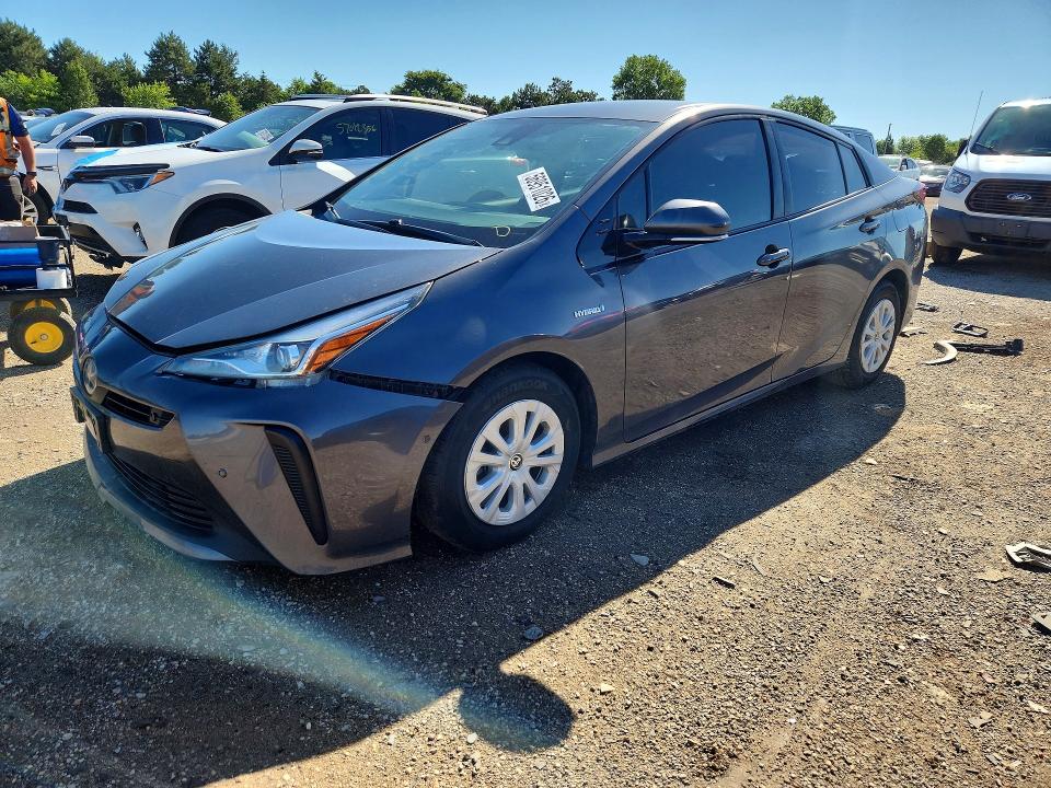 2019 Toyota Prius VIN JTDKARFU7K3089071 COPART salvage auction — FRONT END, Il - Salvage Certificate, sold $775 on 2026-07-28 (photo 1)