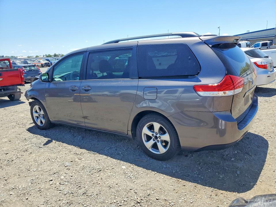 2013 Toyota Sienna VIN 5TDKK3DC7DS345361 COPART salvage auction — FRONT END, Ca - Salvage Certificate, sold $1,000 on 2026-07-21 (photo 2)