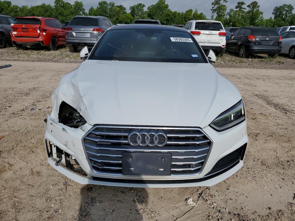 2018 Audi A5 VIN WAUENCF5XJA058315 COPART salvage auction — FRONT END, Tx - Salvage Vehicle Title, sold $1,250 on 2026-07-24 (photo 5)