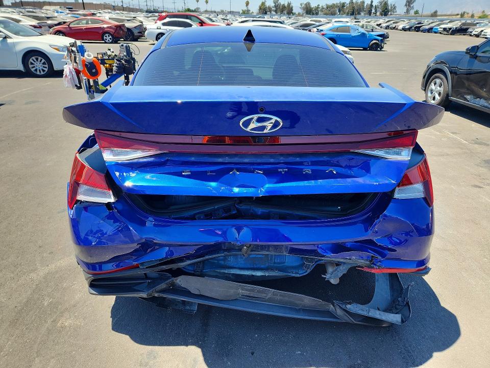 2023 Hyundai Elantra VIN KMHLS4AGXPU411351 COPART salvage auction — REAR END, Ca - Salvage Certificate, sold $2,850 on 2026-07-13 (photo 6)