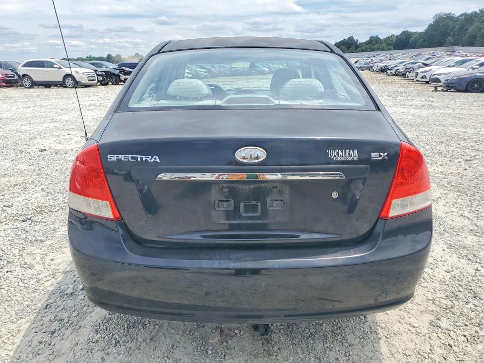 2007 Kia Spectra VIN KNAFE121275396126 COPART salvage auction — REAR END, Nc - Salvage Certificate Of Title, sold $425 on 2026-07-22 (photo 6)