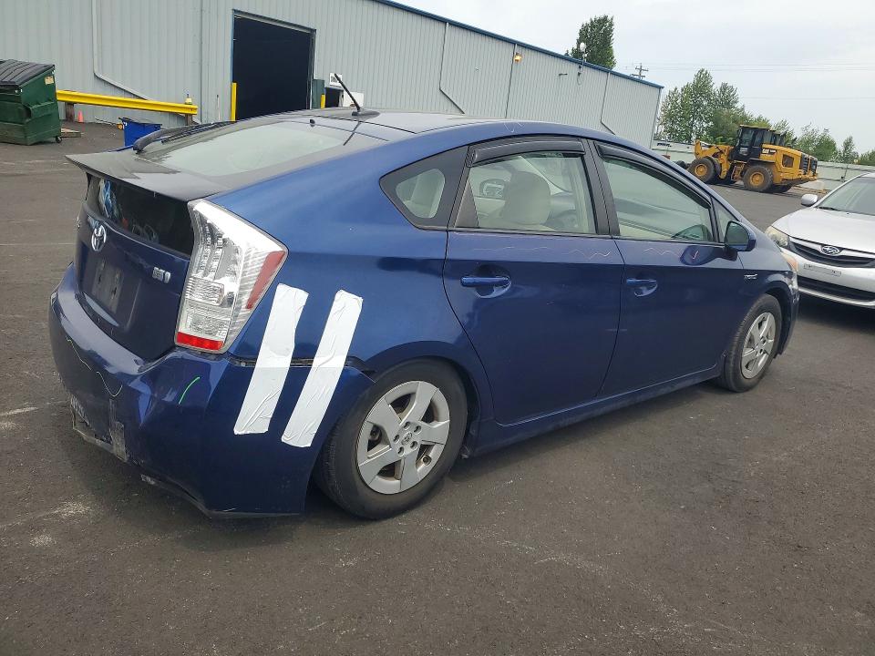2011 Toyota Prius VIN JTDKN3DU2B1337372 COPART salvage auction — REAR END, Or - Salvage Title Certificate, sold $1,600 on 2026-07-29 (photo 3)