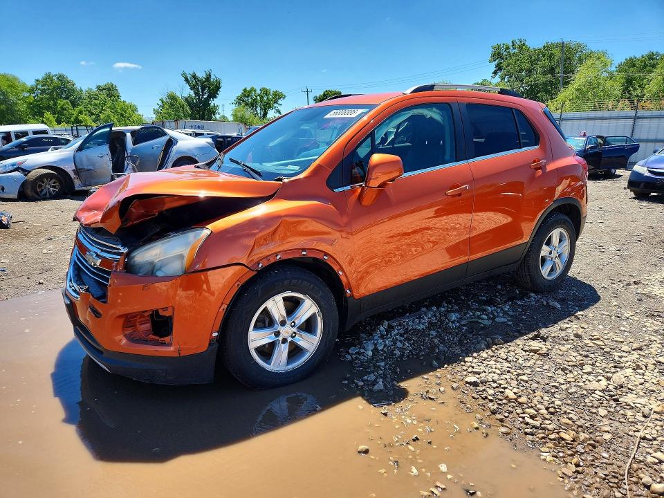 2015 Chevrolet Trax VIN KL7CJLSB4FB127600 COPART salvage auction — FRONT END, Il - Salvage Certificate, sold $900 on 2026-07-22 (photo 1)
