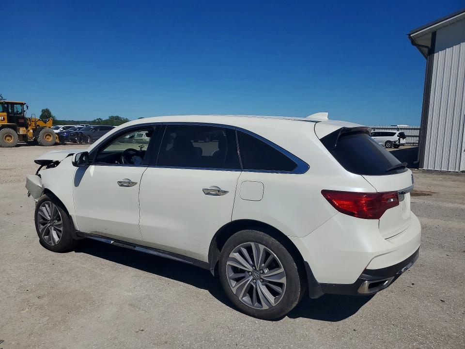 2017 Acura Mdx VIN 5J8YD4H53HL005347 COPART salvage auction — FRONT END, Ia - Salvage W/Salvage History, sold $1,050 on 2026-07-31 (photo 2)