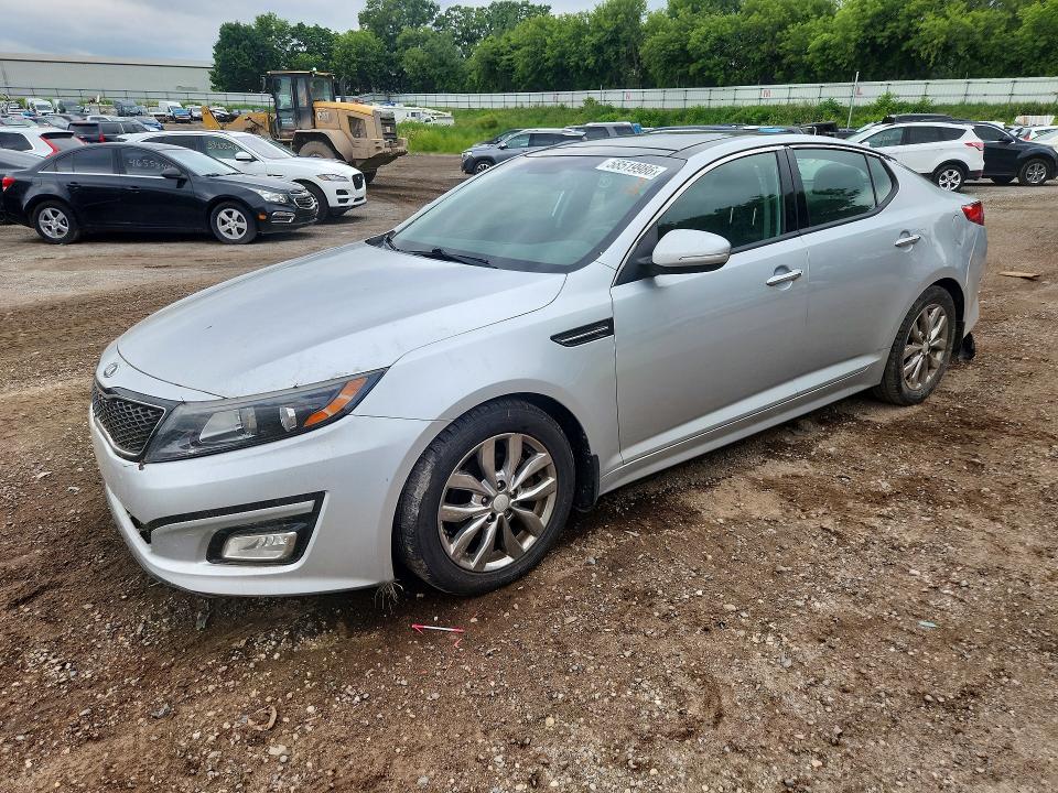 2015 Kia VIN 5XXGN4A79FG493185 COPART salvage auction — FRONT END, Mi - Certificate Of Title, sold $1,300 on 2026-07-22 (photo 1)