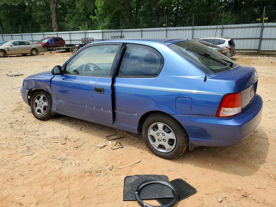 2002 Hyundai Accent VIN KMHCG35C82U210866 COPART salvage auction — UNDERCARRIAGE, Ga - Cert Of Title-Salvage, sold $275 on 2026-07-31 (photo 2)