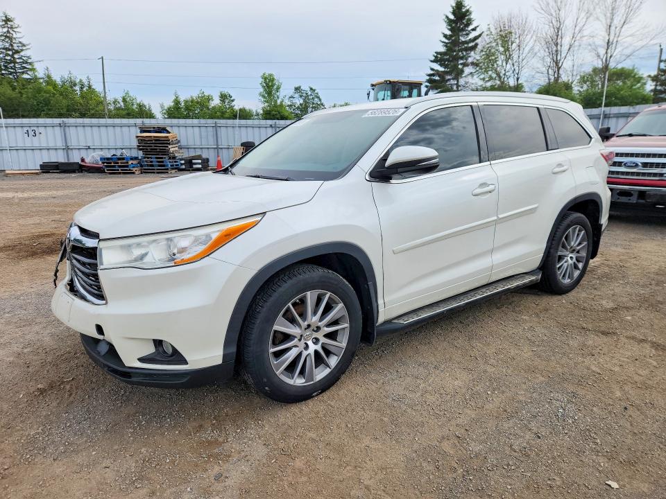 2015 Toyota Highlander VIN 5TDJKRFH5FS199939 COPART salvage auction — FRONT END, On - Permit Salvage, sold $4,600 on 2026-07-28 (photo 1)