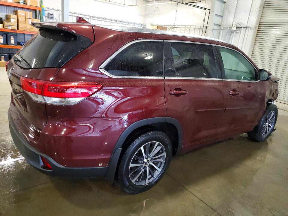2017 Toyota Highlander VIN 5TDJZRFH7HS372942 COPART salvage auction — FRONT END, Mn - Cert Of Title-Salvage, sold $3,450 on 2026-07-27 (photo 3)