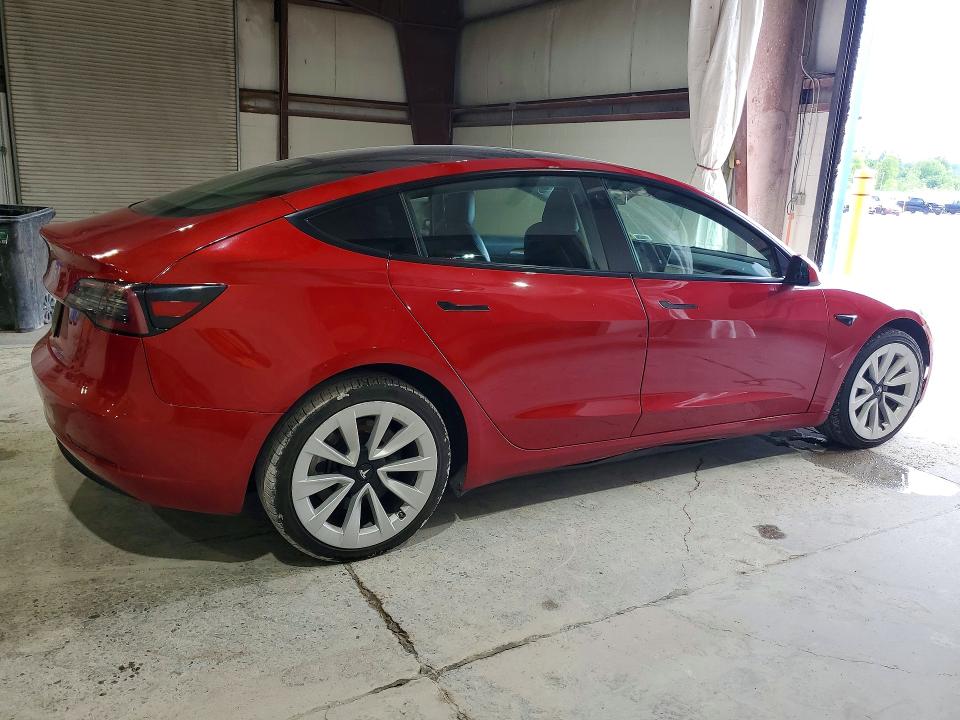 2022 Tesla Model 3 VIN 5YJ3E1EA7NF368626 COPART salvage auction — REAR END, Va - Cert Of Title - Salvage, sold $8,800 on 2026-08-03 (photo 3)