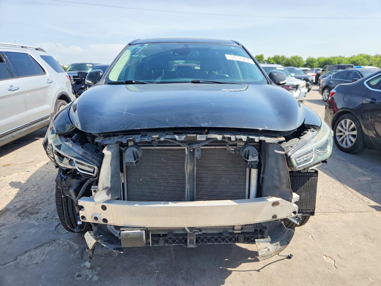 2019 Infiniti QX60 VIN 5N1DL0MN0KC503104 COPART salvage auction — Front End, TX - SALVAGE VEHICLE TITLE, sold $3,400 on 2026-07-09 (photo 5)