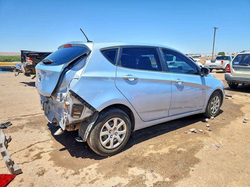 2013 Hyundai Accent VIN KMHCT5AE6DU082533 COPART salvage auction — REAR END, Nm - Cert Of Title-Salvage, sold $1,250 on 2026-07-13 (photo 3)