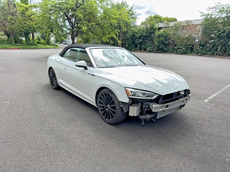 2018 Audi A5 VIN WAUYNGF56JN013336 COPART salvage auction — MINOR DENT/SCRATCHES, Id - Salvage Certificate Of Title (P), sold $9,700 on 2026-07-27 (photo 1)