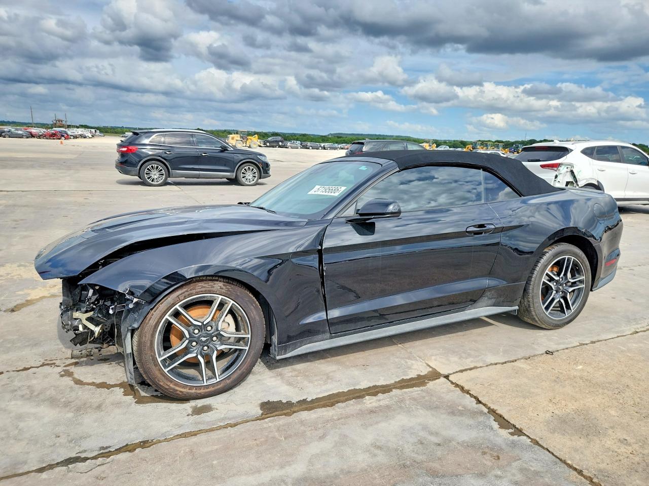 2022 Ford Mustang VIN 1FATP8UH7N5105397 COPART salvage auction — Front End, TX - CERTIFICATE OF TITLE (P), sold $7,100 on 2026-07-09 (photo 1)
