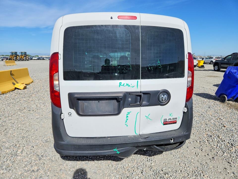 2016 Ram Promaster VIN ZFBERFAT4G6B68101 COPART salvage auction — REAR END, CO - DIS/DLR/EXP ONLY SALVAGE TITLE, sold $1,300 on 2026-07-09 (photo 6)