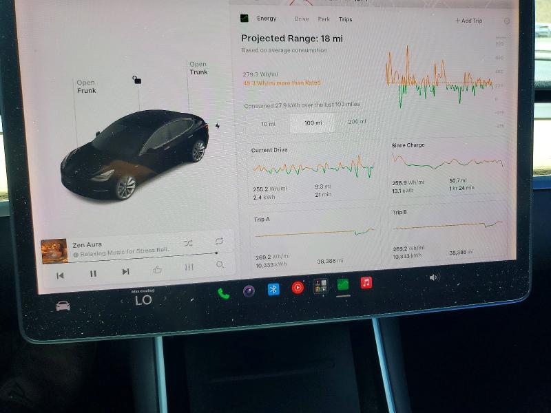 2018 Tesla VIN 5YJ3E1EA7JF075951 COPART salvage auction — SIDE, Nv - Salvage Title, sold $1,600 on 2026-07-29 (photo 9)