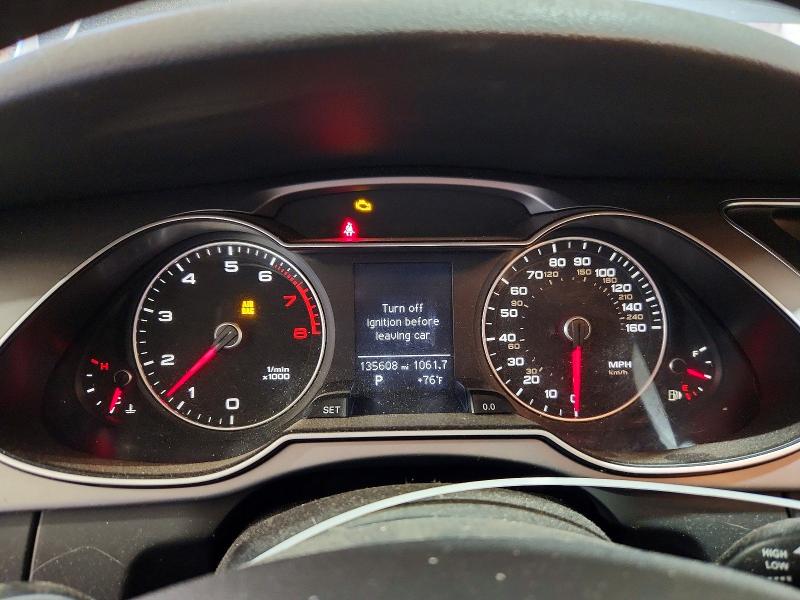 2013 Audi A4 VIN WAUFFAFL3DA125880 COPART salvage auction — FRONT END, Pa - Certificate Of Salvage, sold $1,000 on 2026-07-16 (photo 9)