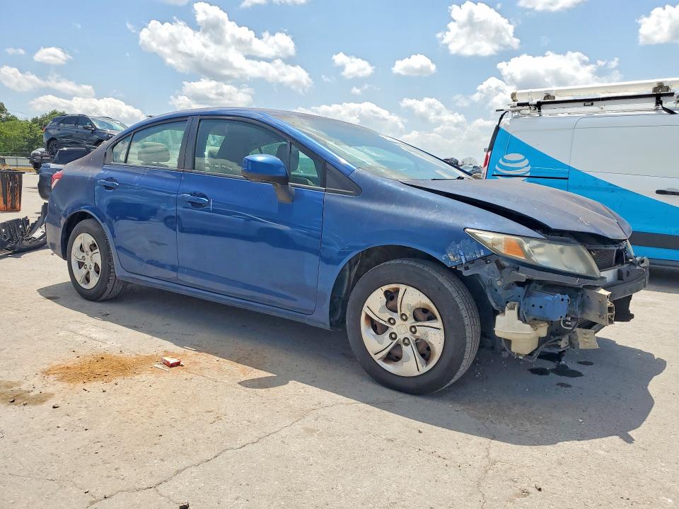2013 Honda Civic VIN 2HGFB2F54DH596199 COPART salvage auction — FRONT END, Tn - Certificate Of Title, sold $1,150 on 2026-07-06 (photo 4)