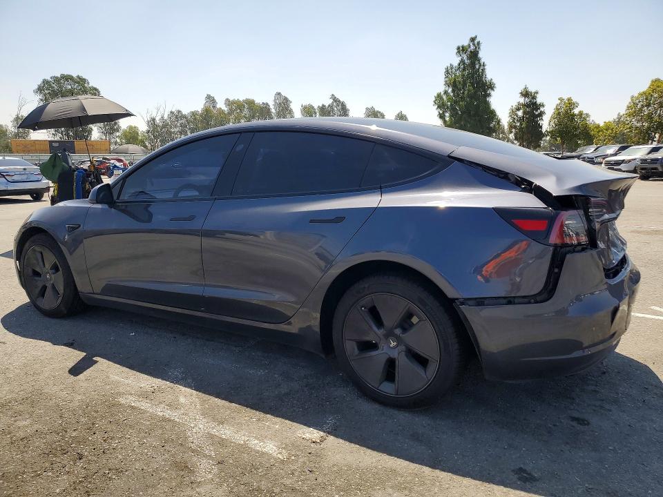 2023 Tesla VIN 5YJ3E1EB0PF392293 COPART salvage auction — REAR END, CA - SALVAGE CERTIFICATE, sold $6,300 on 2026-07-02 (photo 2)