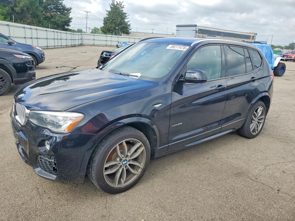2016 BMW X3 VIN 5UXWX7C58G0R17590 COPART salvage auction — FRONT END, Oh - Cert Of Title-Salvage, sold $2,000 on 2026-07-31 (photo 1)