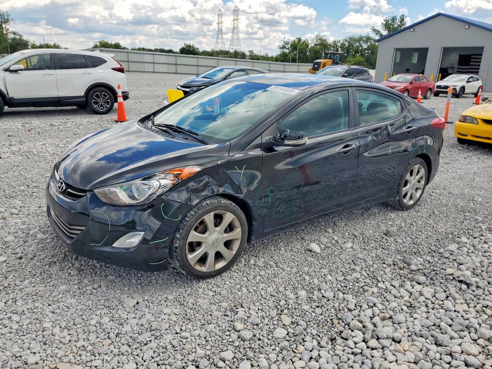 2011 Hyundai Elantra VIN KMHDH4AE4BU084939 COPART salvage auction — FRONT END, Oh - Cert Of Title-Salvage, sold $1,200 on 2026-07-02 (photo 1)