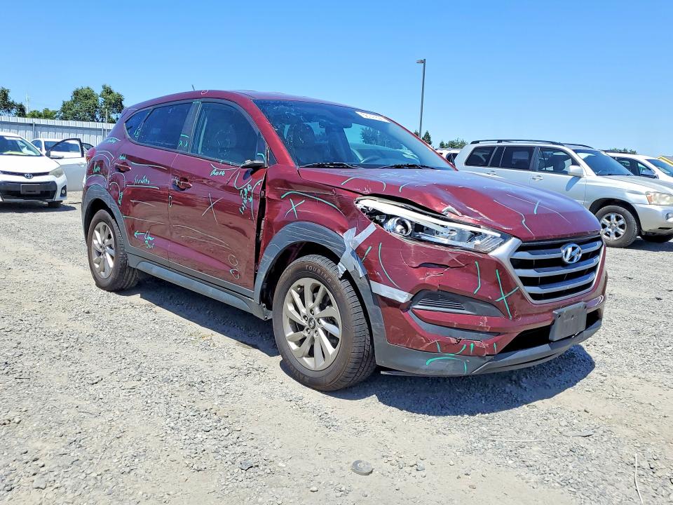 2017 Hyundai Tucson VIN KM8J23A40HU496404 COPART salvage auction — FRONT END, Ca - Salvage Certificate, sold $1,600 on 2026-07-14 (photo 4)