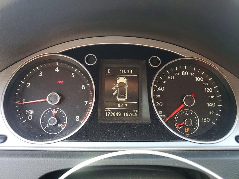 2013 Volkswagen Passat cc VIN WVWAP7AN6DE510672 COPART salvage auction — REAR END, Pa - Certificate Of Salvage, sold $875 on 2026-07-09 (photo 9)