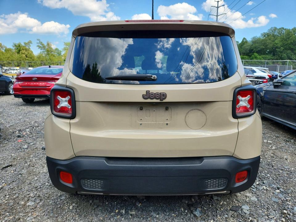2016 Jeep Renegade VIN ZACCJABT0GPC62015 COPART salvage auction — FRONT END, Md - Cert Of Salvage > 75% Damage, sold $225 on 2026-08-21 (photo 6)