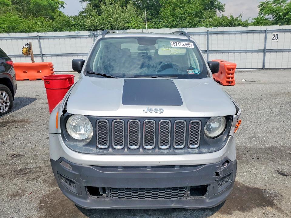 2018 Jeep VIN ZACCJBAB9JPH18566 COPART salvage auction — FRONT END, Pa - Certificate Of Salvage, sold $1,100 on 2026-08-11 (photo 5)