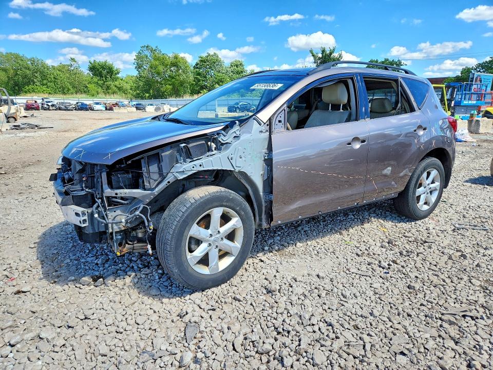 2010 Nissan Murano VIN JN8AZ1MU8AW005334 COPART salvage auction — FRONT END, Il - Salvage Certificate, sold $275 on 2026-07-06 (photo 1)