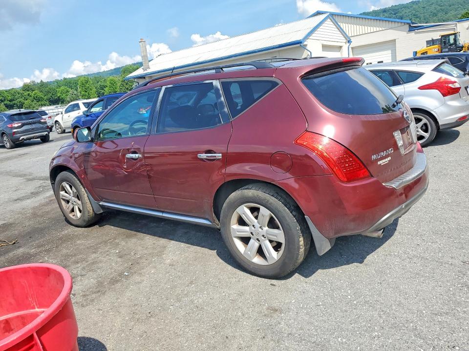 2006 Nissan Murano VIN JN8AZ08W86W540581 COPART salvage auction — MINOR DENT/SCRATCHES, Pa - Certificate Of Salvage, sold $325 on 2026-07-07 (photo 2)