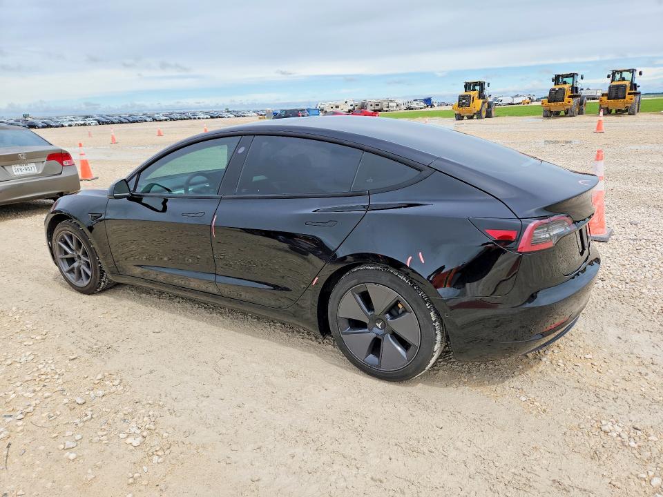 2021 Tesla VIN 5YJ3E1EA6MF921619 COPART salvage auction — SIDE, TX - SALVAGE VEHICLE TITLE (P), sold $5,700 on 2026-07-23 (photo 2)