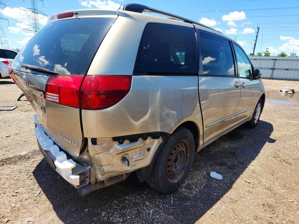 2004 Toyota Sienna VIN 5TDZA23CX4S162579 COPART salvage auction — REAR END, Il - Salvage Certificate, sold $725 on 2026-07-21 (photo 3)