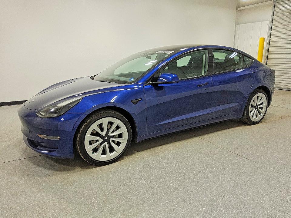 2022 Tesla Model 3 VIN 5YJ3E1EB4NF272042 COPART salvage auction — MINOR DENT/SCRATCHES, Ut - Certificate Of Title, sold $19,400 on 2026-07-07 (photo 1)