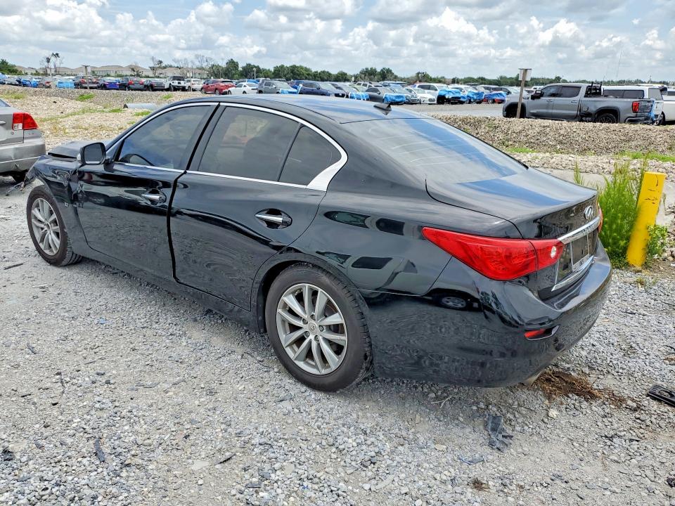 2014 Infiniti Q50 VIN JN1BV7AP1EM682467 COPART salvage auction — FRONT END, Fl - Cert Of Title Slvg Rebuildable, sold $750 on 2026-07-31 (photo 2)