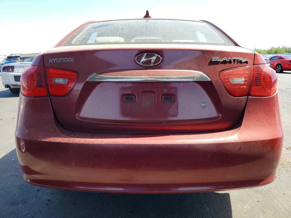 2010 Hyundai Elantra VIN KMHDU4AD3AU843890 COPART salvage auction — FRONT END, Ca - Salvage Certificate, sold $825 on 2026-07-20 (photo 6)