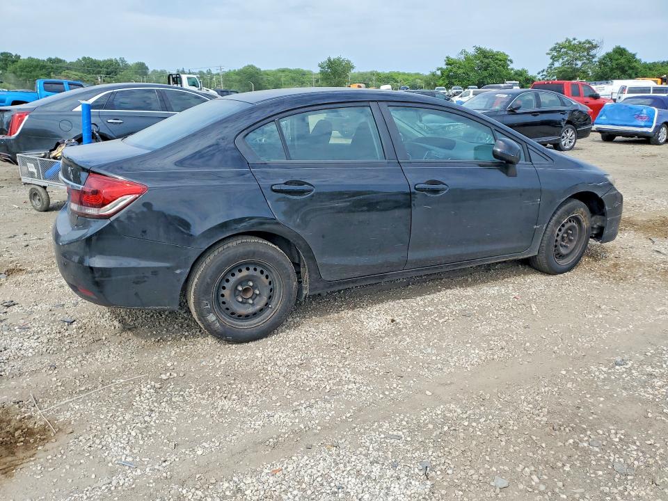 2013 Honda Civic VIN 2HGFB2F57DH591854 COPART salvage auction — FRONT END, Md - Cert Of Salvage > 75% Damage, sold $125 on 2026-07-23 (photo 3)