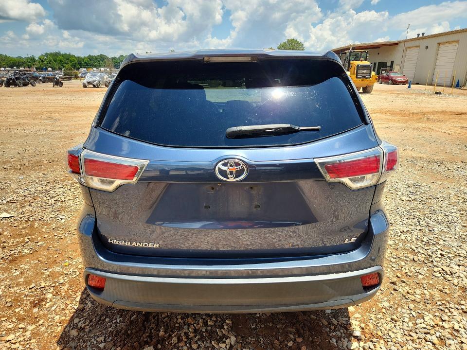 2014 Toyota Highlander VIN 5TDZARFH5ES008315 COPART salvage auction — FRONT END, AL - CERT OF TITLE-SALVAGE TITLE, sold $7,500 on 2026-07-29 (photo 6)