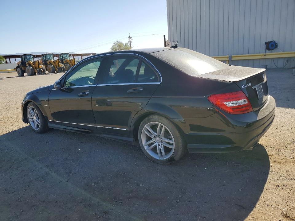 2012 Mercedes-benz C-klasse VIN WDDGF4HB7CA637448 COPART salvage auction — MECHANICAL, Az - Cert Of Title - Salvage, sold $250 on 2026-08-14 (photo 2)