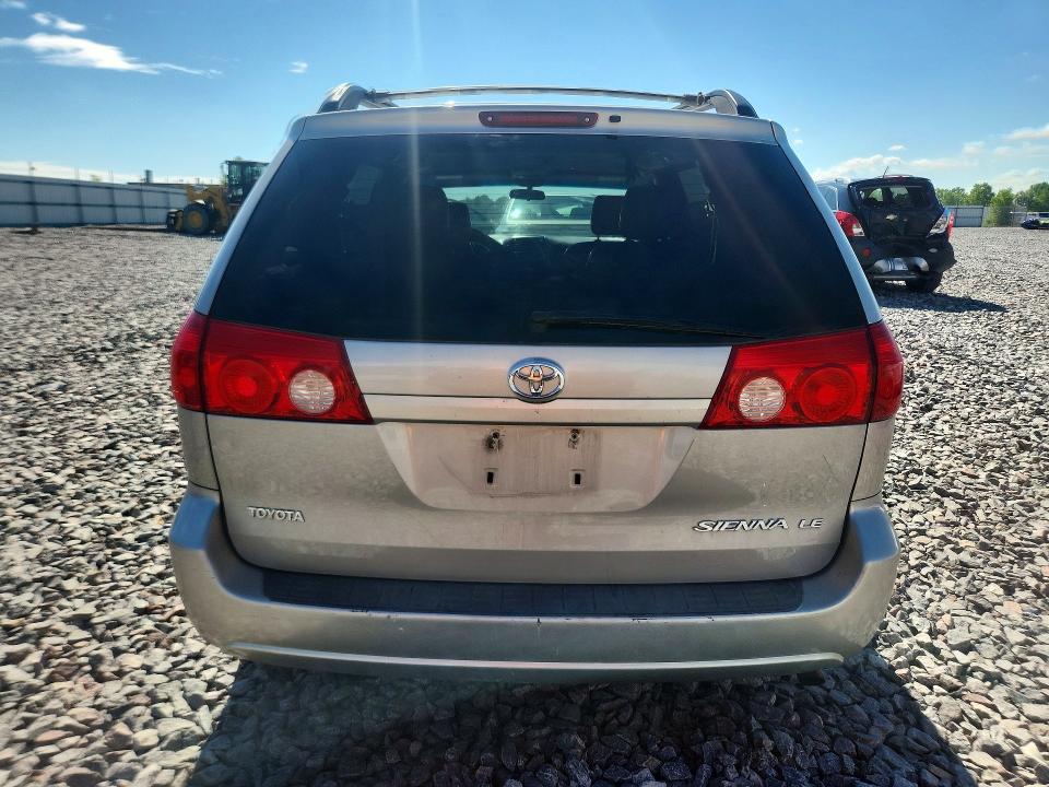 2008 Toyota Sienna VIN 5TDZK23C08S109165 COPART salvage auction — HAIL, Wi - Junked Vehicle Bill Of Sale, sold $600 on 2026-07-06 (photo 6)