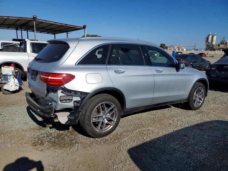 2017 Mercedes-benz Glc VIN WDC0G4JBXHF132737 COPART salvage auction — REAR END, Ca - Salvage Certificate, sold $5,500 on 2026-07-02 (photo 3)