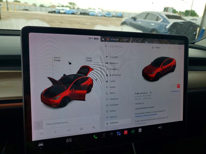 2020 Tesla VIN 5YJYGDEE0LF010947 COPART salvage auction — FRONT END, Fl - Cert Of Title Slvg Rebuildable, sold $8,800 on 2026-07-08 (photo 9)