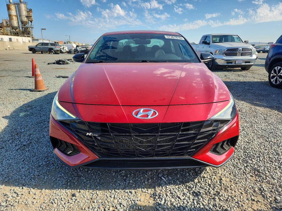 2023 Hyundai Elantra VIN KMHLR4AF7PU380675 COPART salvage auction — REAR END, Ca - Salvage Certificate, sold $5,500 on 2026-07-24 (photo 5)
