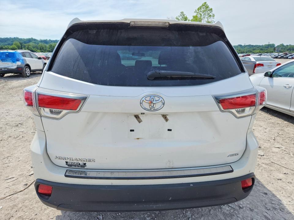 2016 Toyota Highlander VIN 5TDBKRFH3GS231423 COPART salvage auction — FRONT END, IL - SALVAGE CERTIFICATE, sold $1,750 on 2026-07-08 (photo 6)